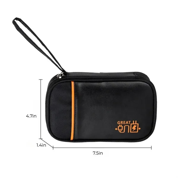 Portable Tech Organizer Bag for Power Bank Cables Earbuds