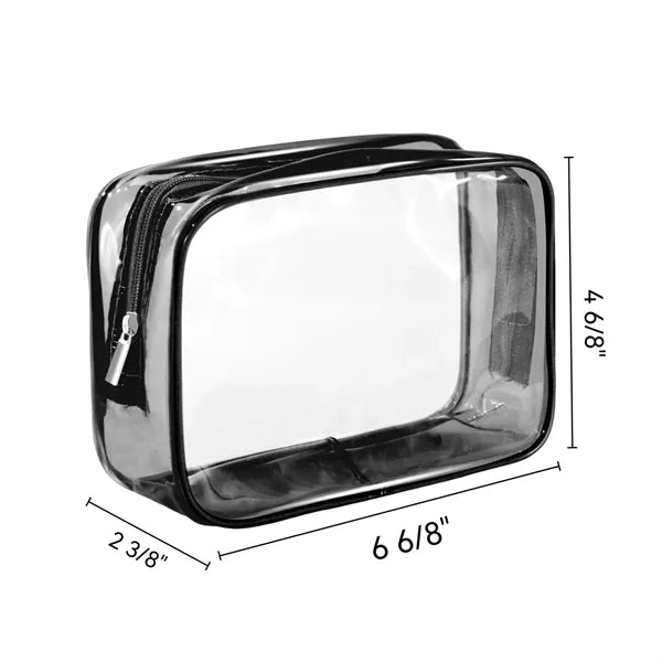 TSA Waterproof Pvc Cosmetic Travel Bag
