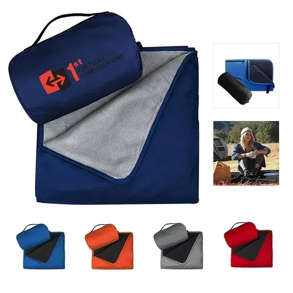 Fleece Picnic Blanket W/ Carrying Strap