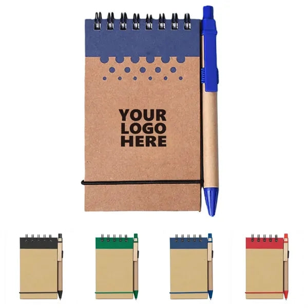 Top Spiral Pocket Notepad with Pen