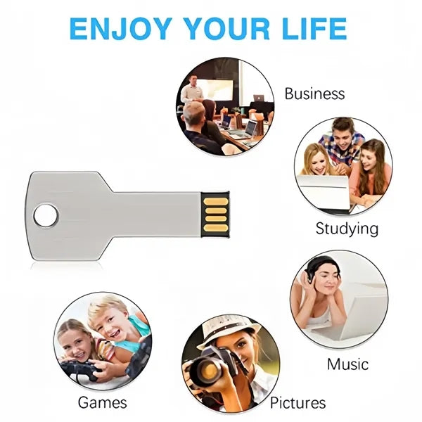 Key Aluminum USB Flash Drive Portable Storage Data