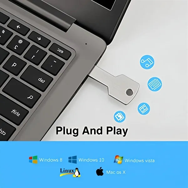 Key Aluminum USB Flash Drive Portable Storage Data