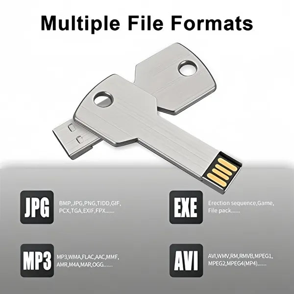 Key Aluminum USB Flash Drive Portable Storage Data