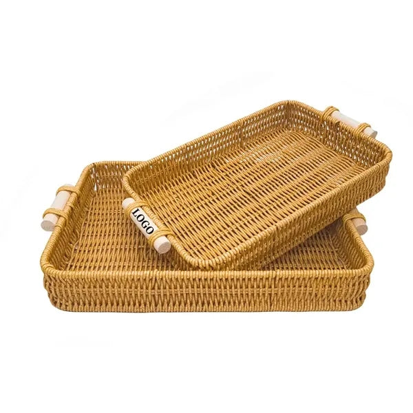 Rattan Bread Serving Trays