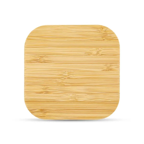 15W Bamboo Square Wireless Charger