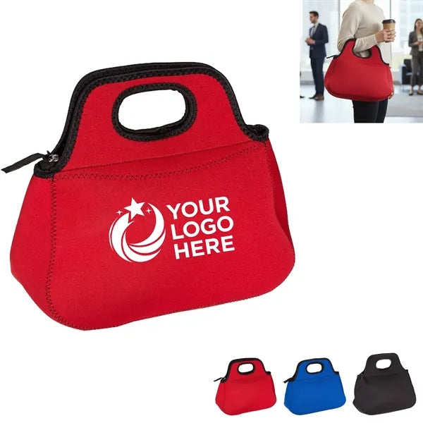 Zippered Neoprene Lunch Tote Bags