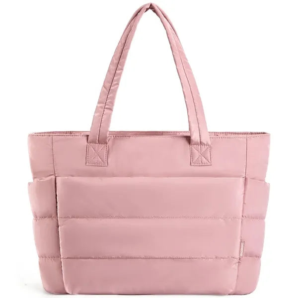 Puffer Tote Large Quilted Shoulder Bag for Work Travel