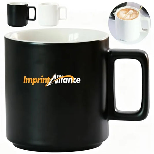 14.5oz Square Handle Ceramic Mug for Office Home Use