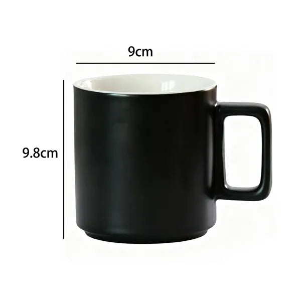 14.5oz Square Handle Ceramic Mug for Office Home Use