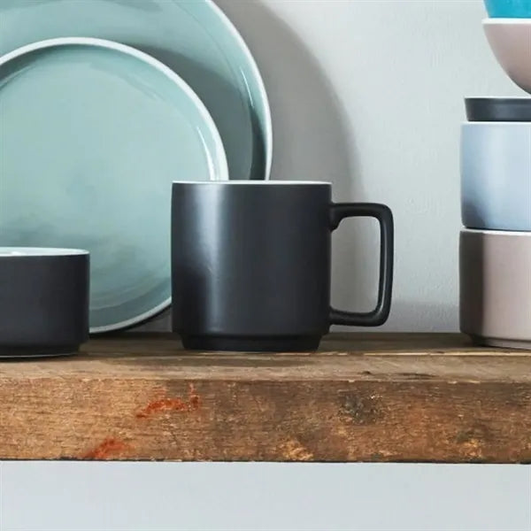 14.5oz Square Handle Ceramic Mug for Office Home Use