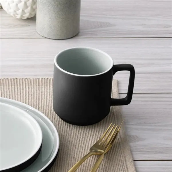 14.5oz Square Handle Ceramic Mug for Office Home Use