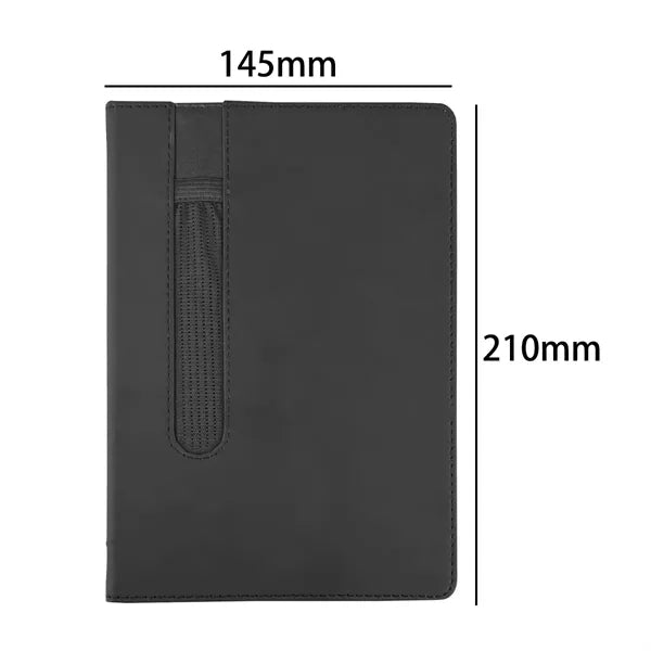 PU Leather Notebook with Zipper Pen Slot and Custom Logo