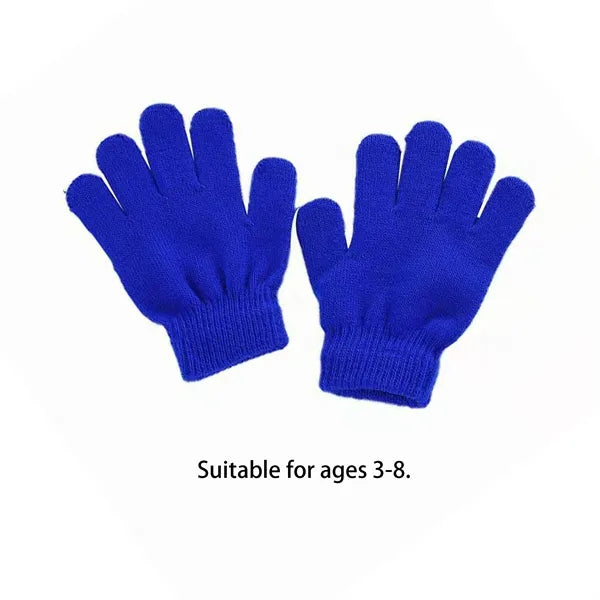 Colorful Knitted Kids Gloves for Ages 3-8