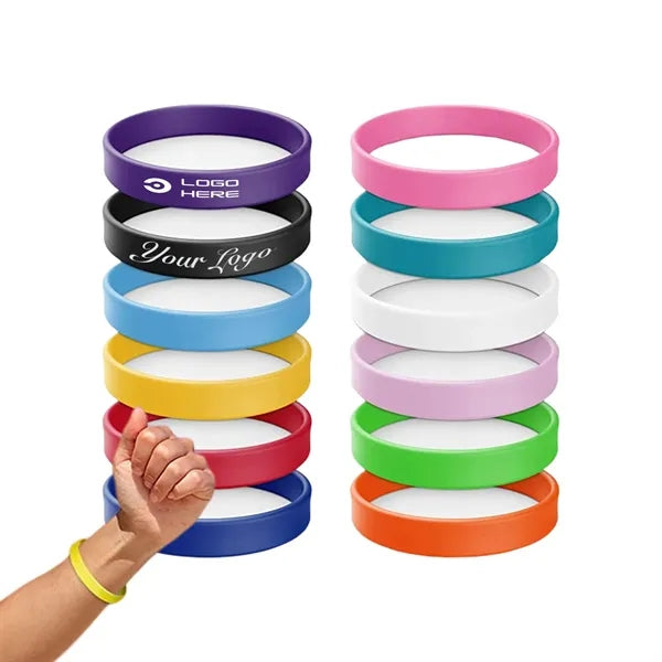 Silicone Wristbands Blank Rubber Bracelets
