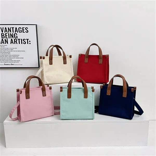 Canvas Tote Bag with Crossbody Strap for Gifts Daily Use