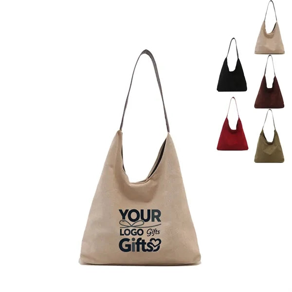 Faux Suede Bucket Bag for Women Adjustable Strap Daily Use
