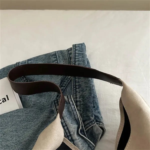 Faux Suede Bucket Bag for Women Adjustable Strap Daily Use