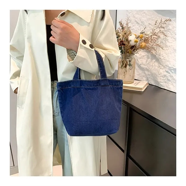 Small Denim Handbag for Women Daily Casual Use