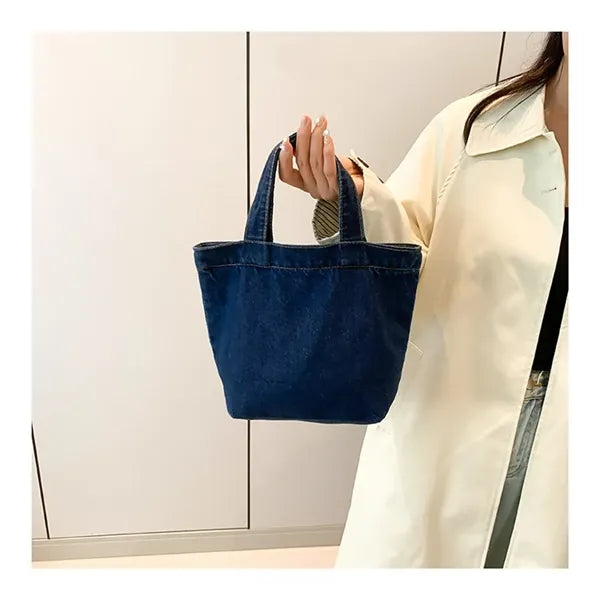 Small Denim Handbag for Women Daily Casual Use