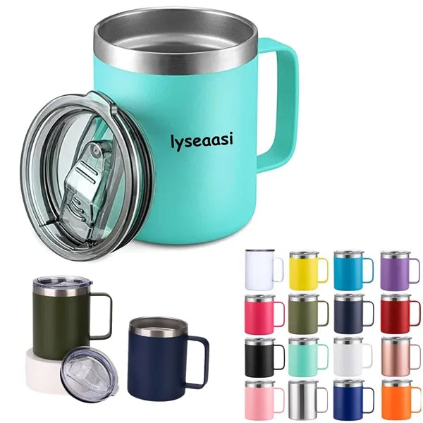 12 Oz. Stainless Steel Insulated Coffee Mug W/ Handle