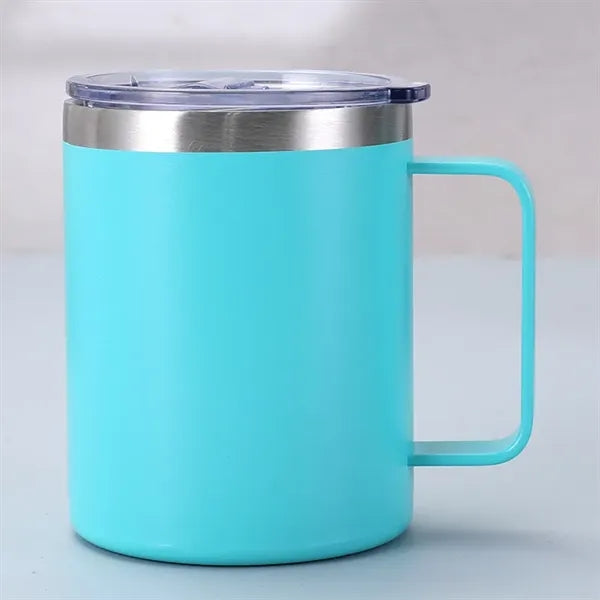 12 Oz. Stainless Steel Insulated Coffee Mug W/ Handle