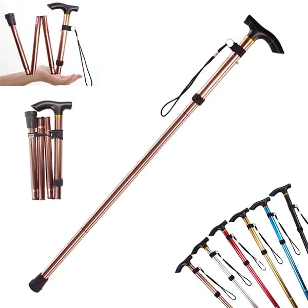 Foldable 5 Section Walking Stick