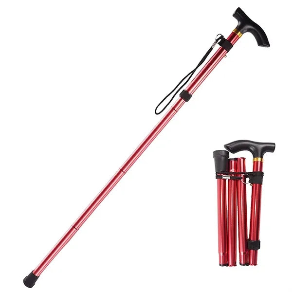 Foldable 5 Section Walking Stick