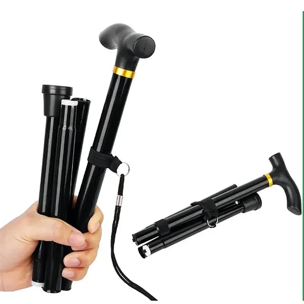 Foldable 5 Section Walking Stick