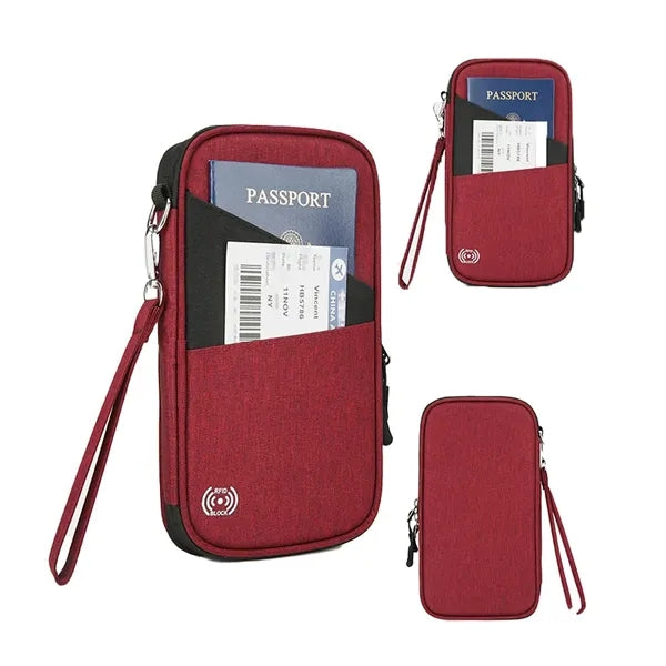 RFID Blocking Passport Travel Organizer Bag