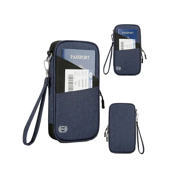 RFID Blocking Passport Travel Organizer Bag