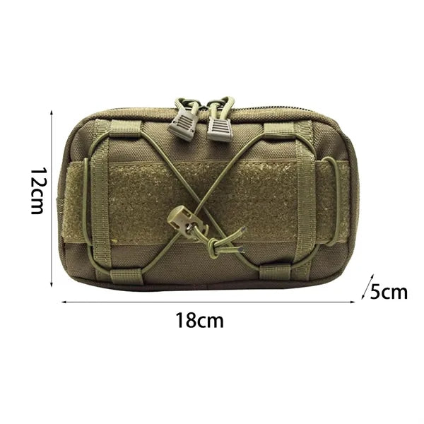 Tactical Molle Utility Pouch with Elastic Cord Design