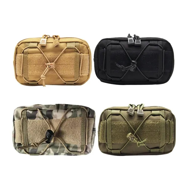 Tactical Molle Utility Pouch with Elastic Cord Design