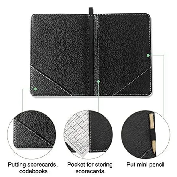 PU Golf Scorecard Holder Score Card Wallet