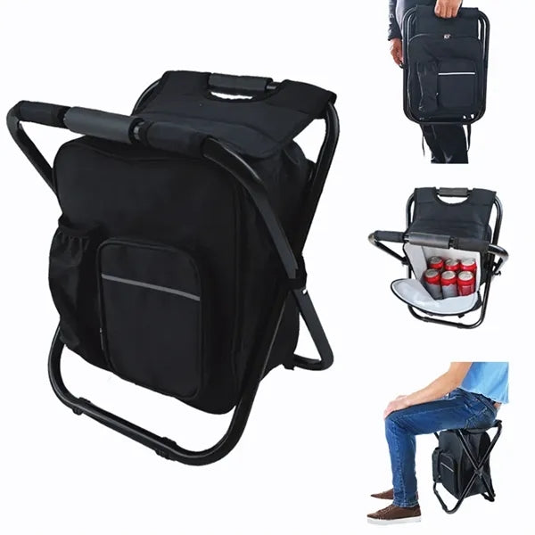 Collapsible Backpack Chair with Insulated Cooler