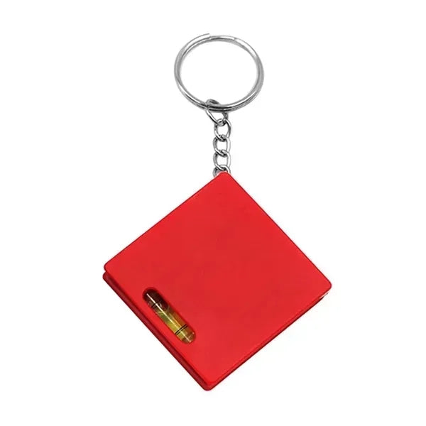 Square Level Tape Measure Keychain
