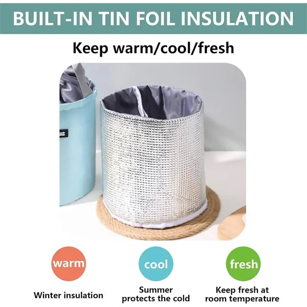 Insulated Round Lunch Bag