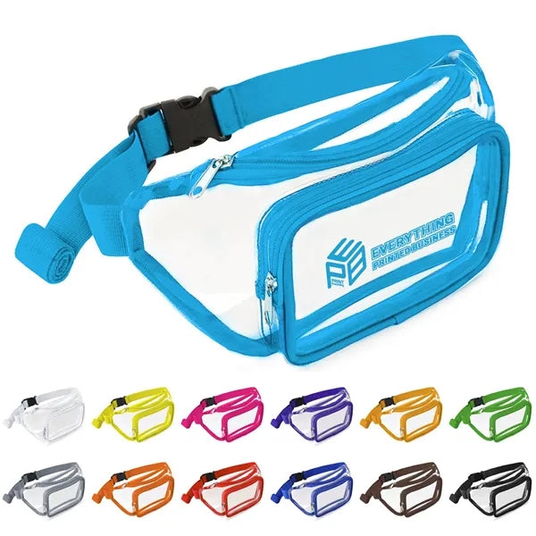 Clear PVC Fanny Pack w/ Two Zipper Pockets