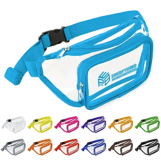 Clear PVC Fanny Pack w/ Two Zipper Pockets