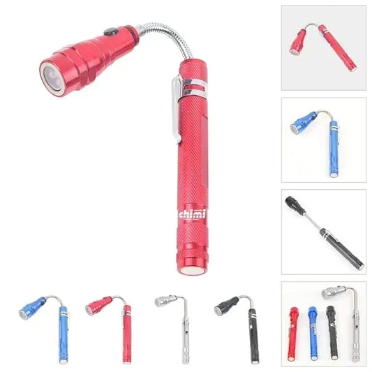 LED Telescopic Double Magnetic Flashlight