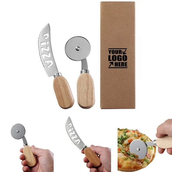 Stainless Steel Pizza Roller Cutter Set
