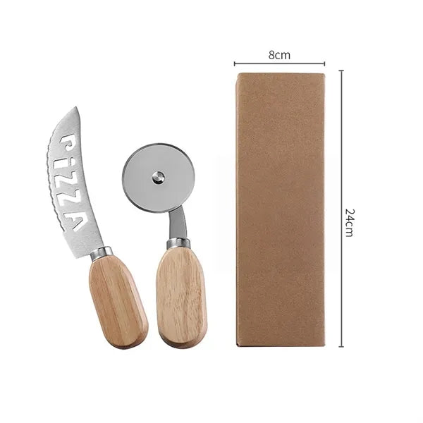 Stainless Steel Pizza Roller Cutter Set