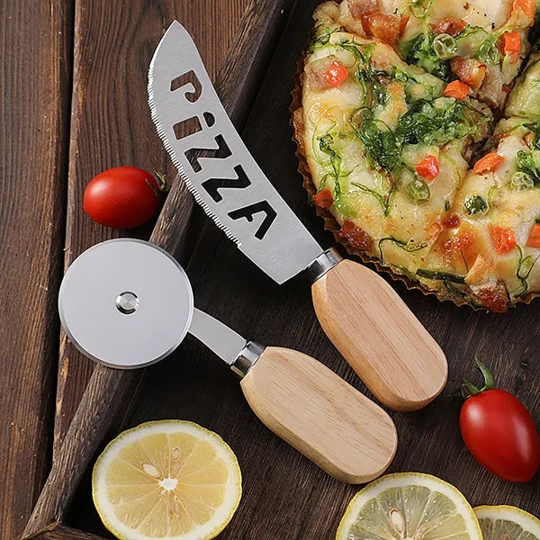 Stainless Steel Pizza Roller Cutter Set