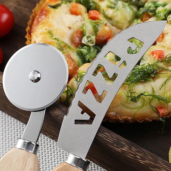 Stainless Steel Pizza Roller Cutter Set