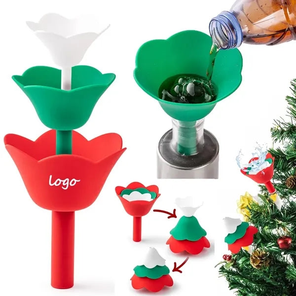 Silicone Flower Kitchen Funnel Set of 3