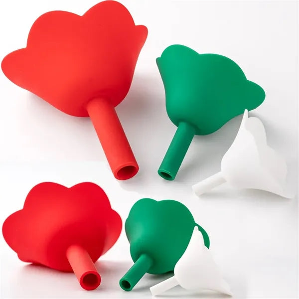 Silicone Flower Kitchen Funnel Set of 3