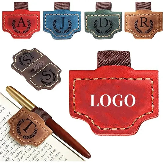 Magnetic Leather Bookmark