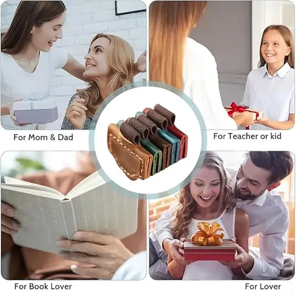 Magnetic Leather Bookmark