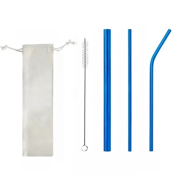304 Stainless Steel Straws Set with Bag
