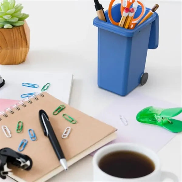 Mini Trash Can Pen Holder with Custom Logo