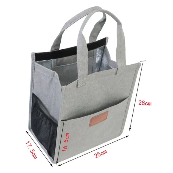 Large Insulated Grocery Tote Bag with Front Pocket